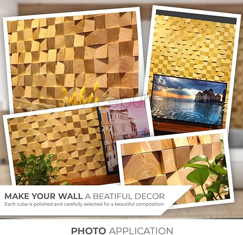 Miniatura 7 de 6 Finlandia - Panel decorativo de pared 3D de madera para el hogar, aislamiento acústico, aislamiento acústico, aislamiento acústico, sala de