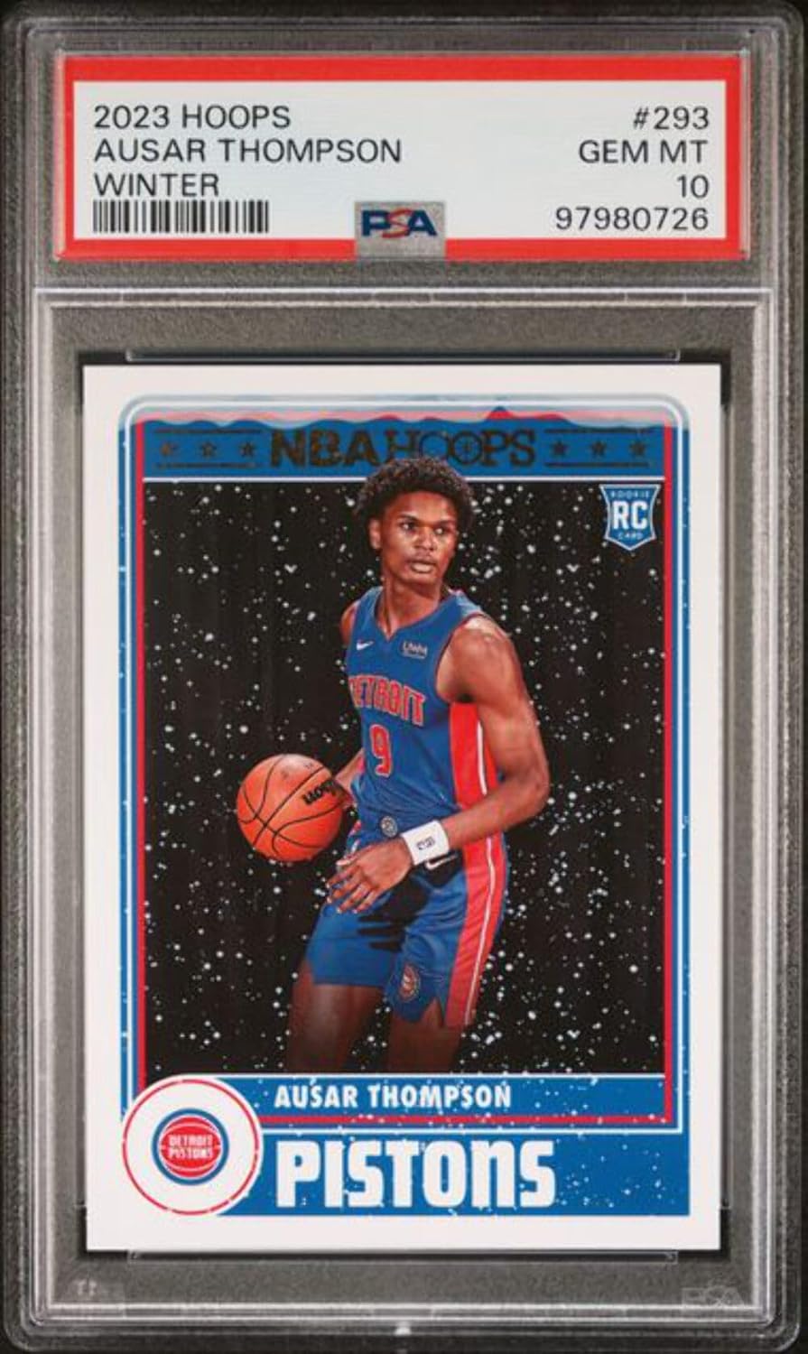 Graded 2023 Hoops Winter Ausar Thompson #293 Rookie RC Basketball Card PSA 10 Gem Mint