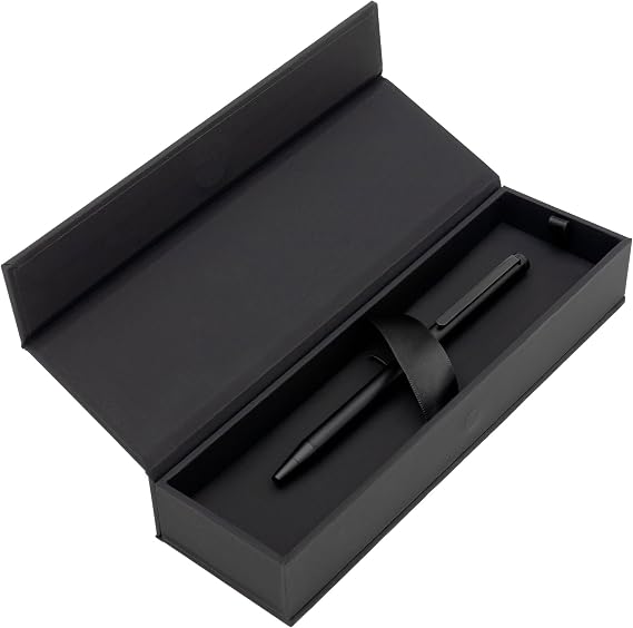 HUGO BOSS Cloud Matte Black HSF3904A Ballpoint Pen Made of Brass, Colour: Black, Dimensions: 8.1 x 140 mm