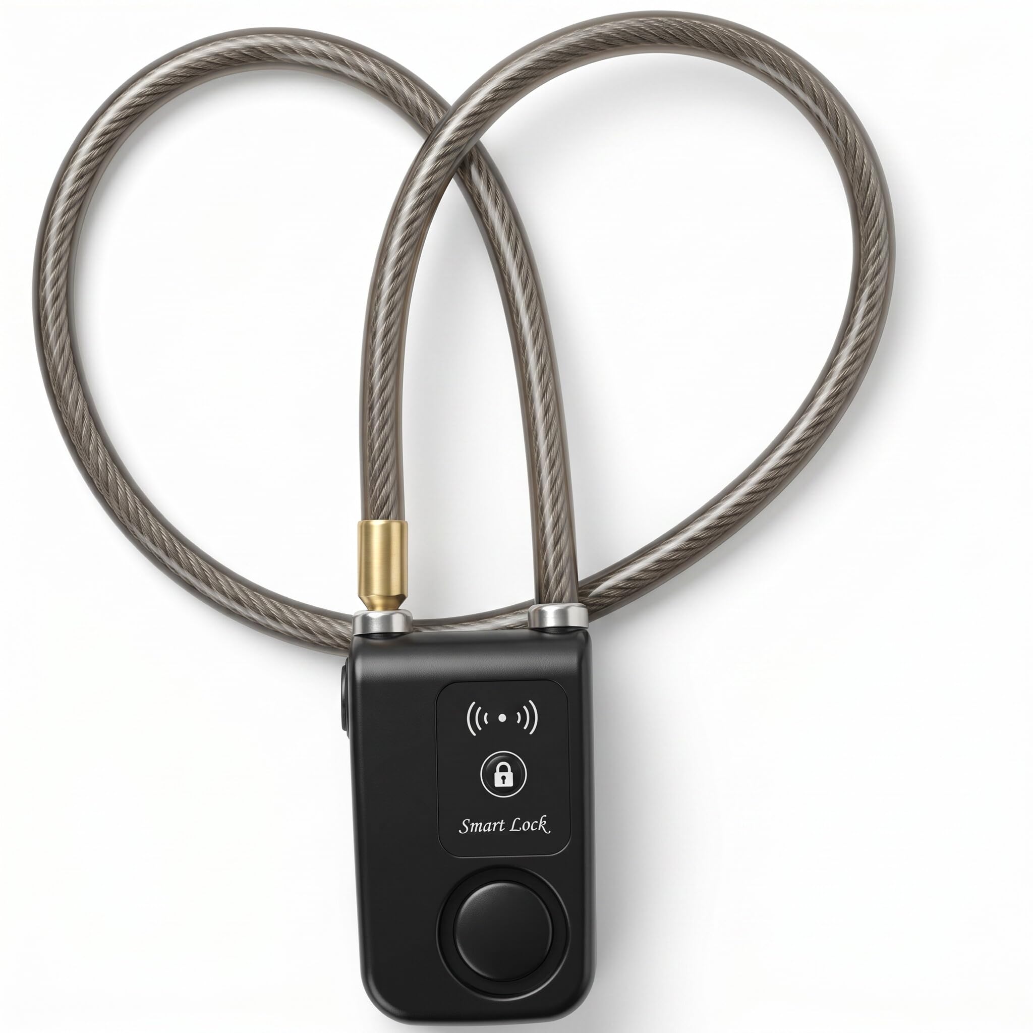 Bike Lock, APP Control Bluetooth Smart Lock Anti Theft Alarm Chain Lock with 105dB Alarm for iOS and for Android System, for Bicycle, Motorcycle, Gates (Black)
