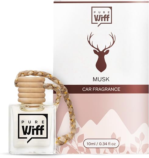 Pure Wiff Musk Car Perfume Diffuser – 10ML Long Lasting Hanging Car Air Freshener | Premium Natural Car Fragrance Oils in ...