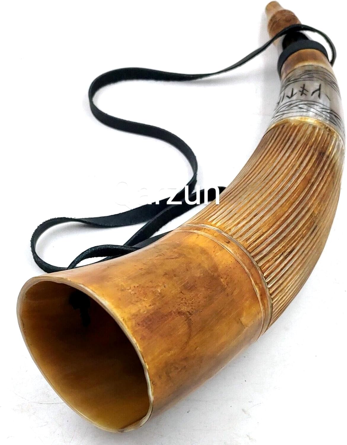 Battle Sounding Horn - Premium Ox-Horn Blow Horn War Trumpet Sounding Bugle Horn Blowing Viking Norse Medieval Polished Horn Genuine Shofar Horn
