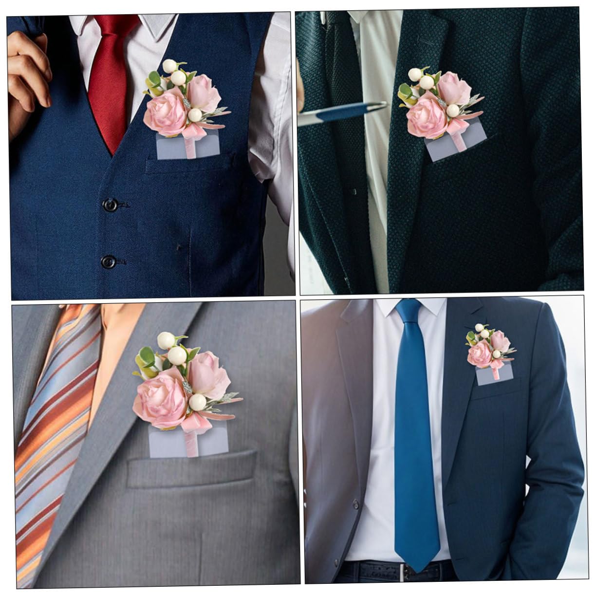 100 Stück Transparente Boutonnière Halter aus Pvc für Anzug und Sakko | Knopflochhalter aus Kunststoff, Quadratische Form, Wiederverwendbar und Wasserfest, für Blumen und Einstecktuch