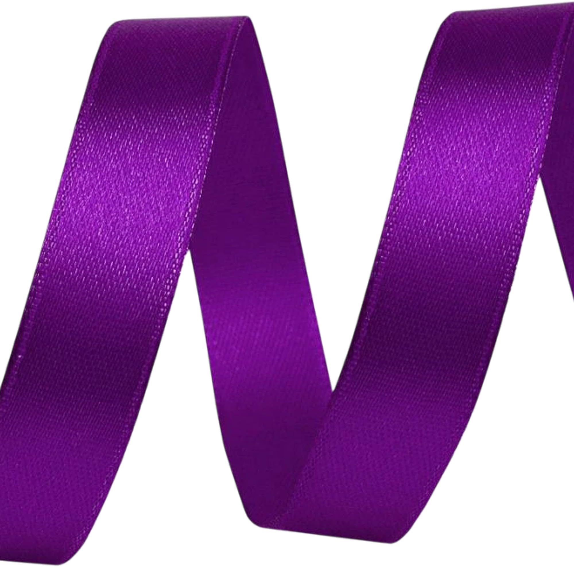 cyclingcolors Satin Polyester Ribbon - 10mm x 22m - Gift Wrapping Ribbon for Packaging, Decoration, Birthday, Cakes, Sewing, Crafts & Floristry - Lilac Purple