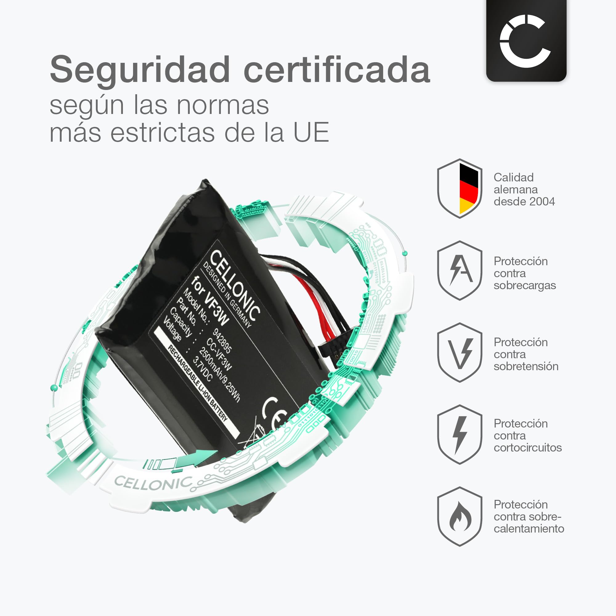CELLONIC 1x Batería para GPS Navegación Compatible con Tomtom Rider 550, Rider 500, Rider 400, LHA11133000 - (2500mAh, 3.7V) + Juego de Herramientas 17pzas