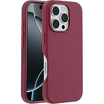 OtterBox Symmetry Series Cactus Leather MagSafe Custodia per iPhone 16 Pro, custodia protettiva sottile antiurto, a prova di caduta, testata 3x vs norme MIL-STD 810G, Rosso