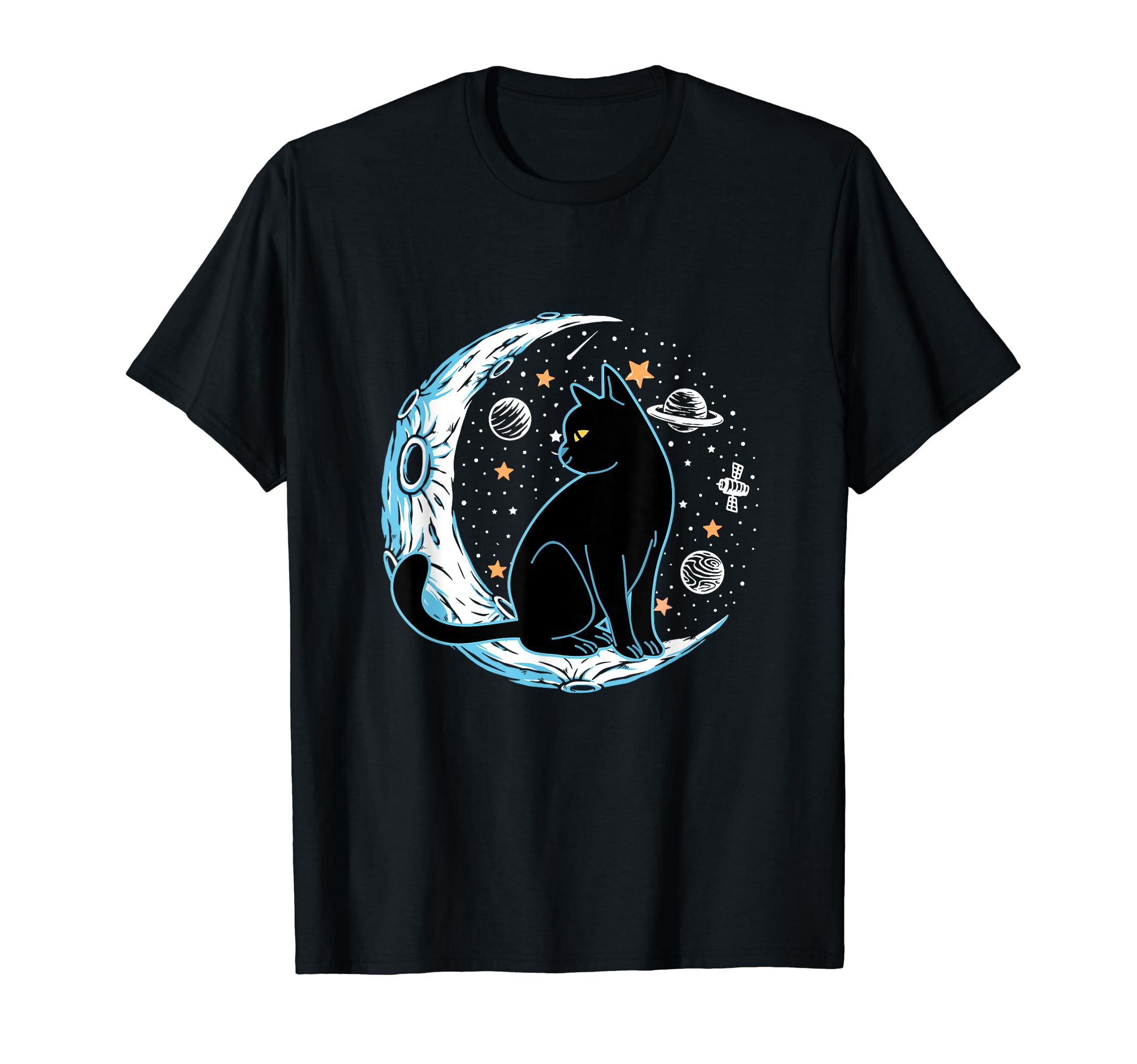 Black Cat Crescent Sailor-Moon Phases AstrologyPet Lover T-ShirtOEKO-TEX STANDARD 100