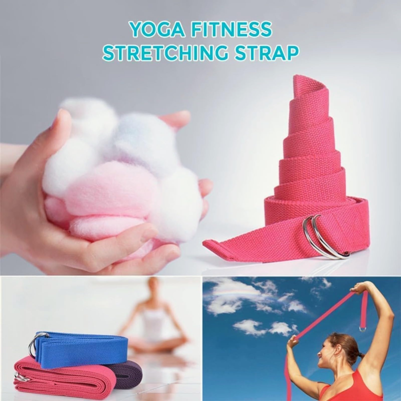 Générique Ensemble Pilates Yoga 11 Pièces — Kit Pilates Maison, Kits de Yoga et Pilates, Pilates Accessoires, Bande de Résistance pour Pilates, Anneaux de Pilates pour Jambes, Bras et Cuisses