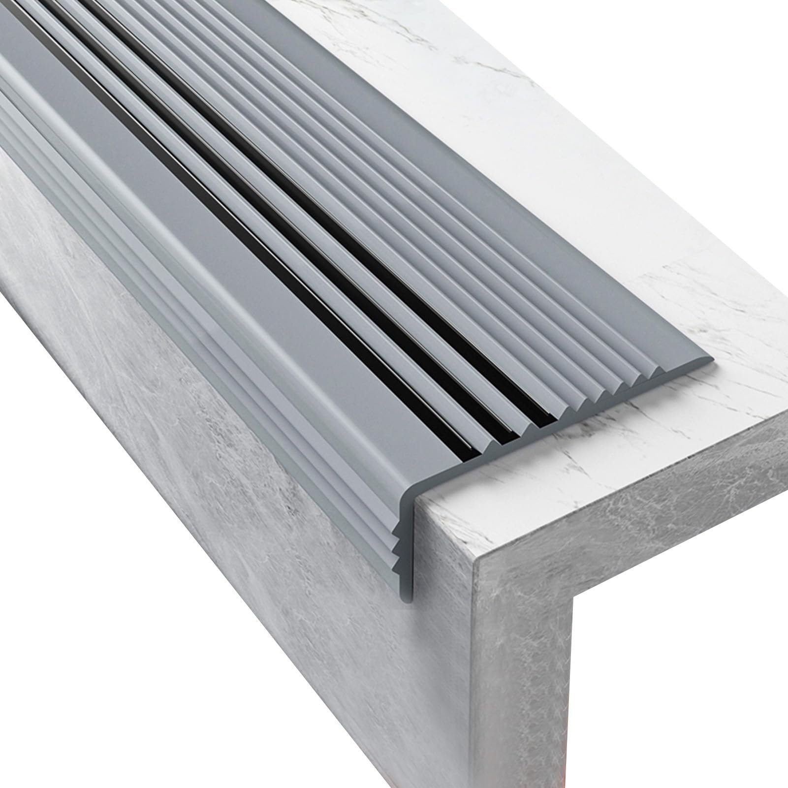 Bandes antidérapantes escalier en PVC souple 500 cm gris et jaune