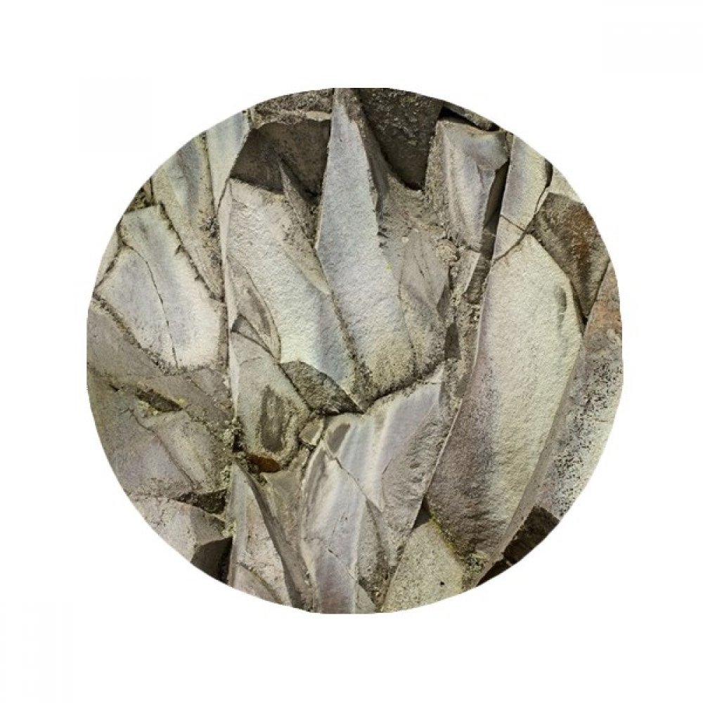 Tapis de cuisine et salon rond de 80cm multicolore effet pierre fantaisie antidérapant
