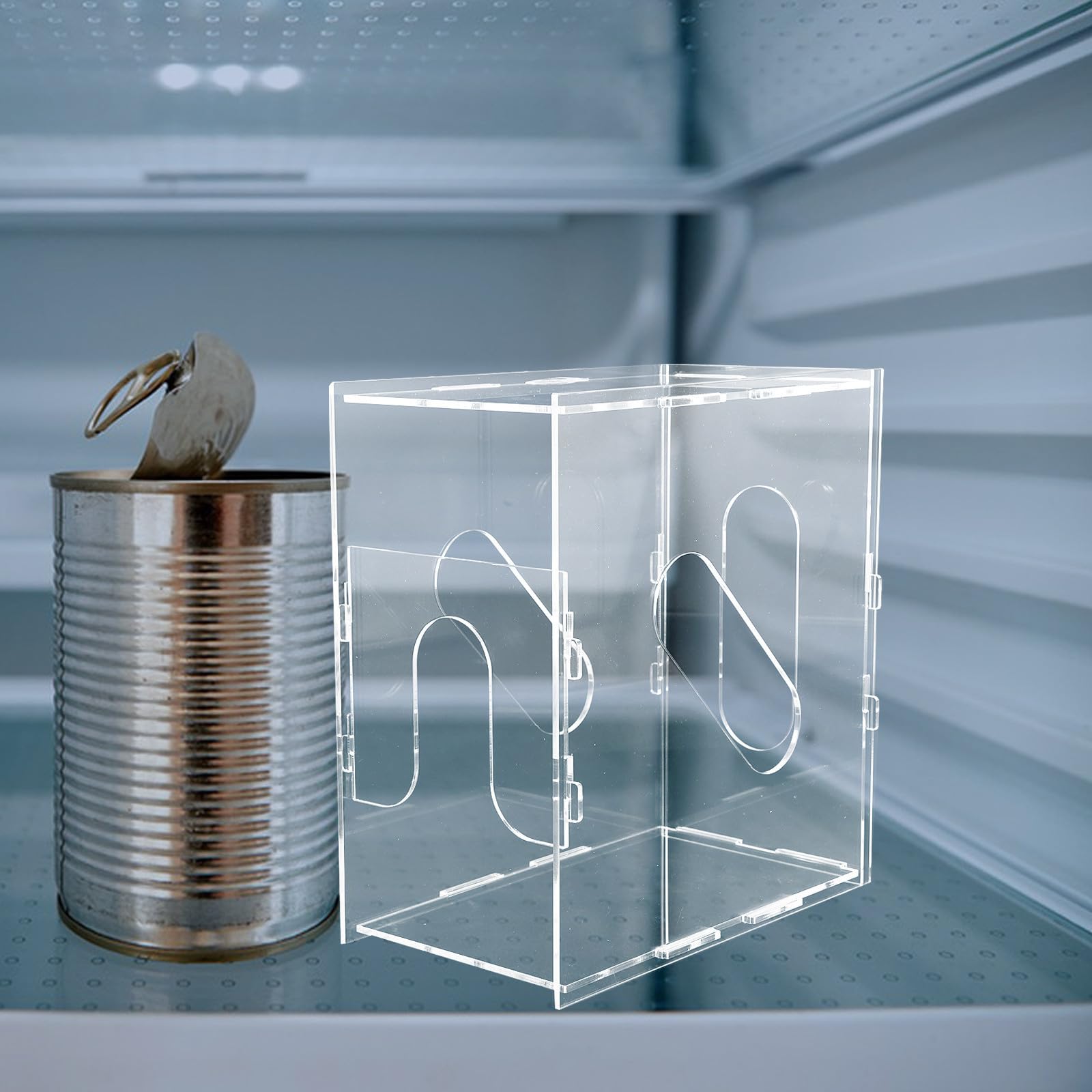 STOBAZA Gefrierorganizer für Muttermilchbeutel Aufbewahrungsbox für Muttermilch zum Einfrieren Acryl Transparent Tragbarer Griff Leicht zu Reinigen für Muttermilchbeutel und Lebensmittel