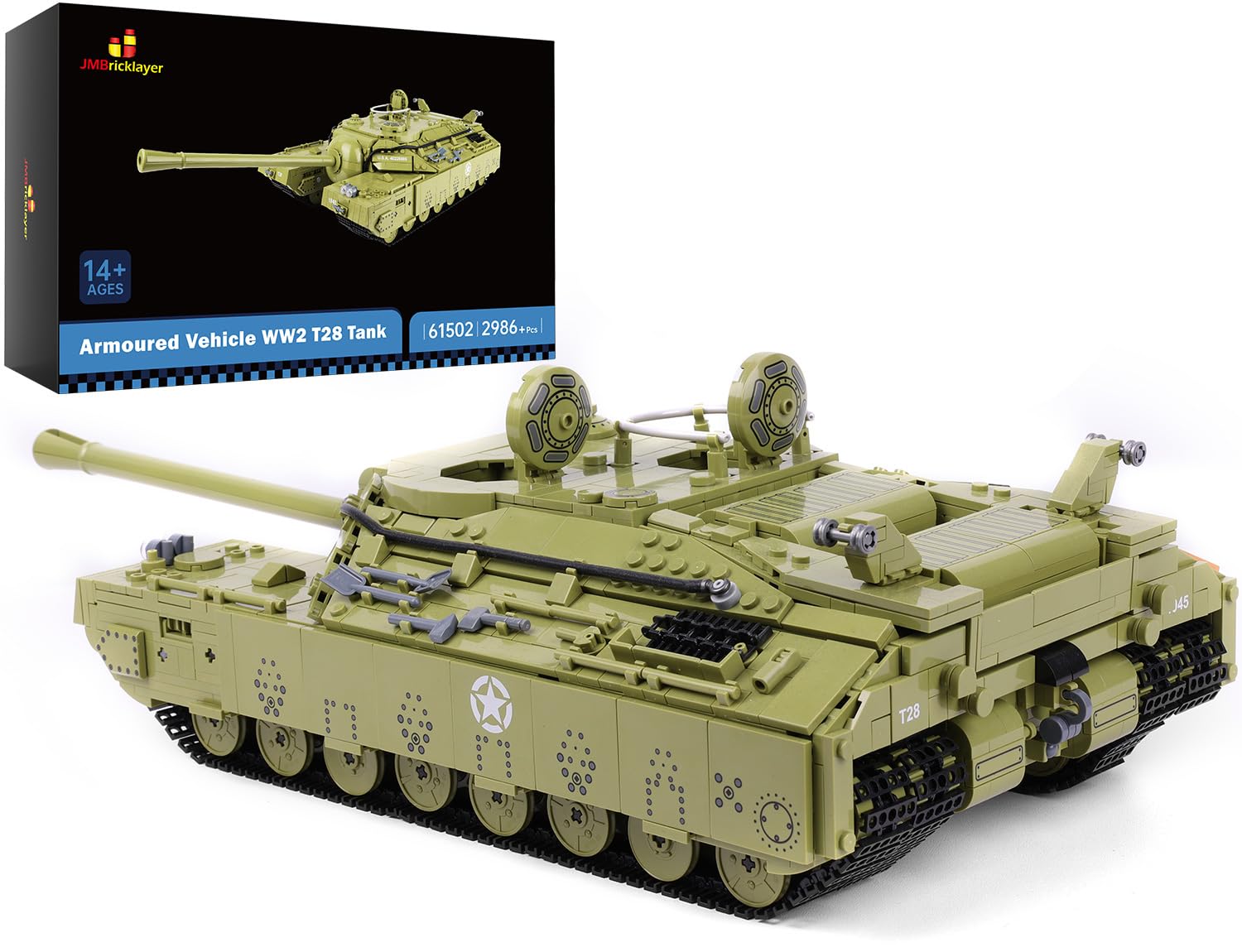 Amazon | JMBricklayer WW2 ミリタリー T28 重戦車モデルキット