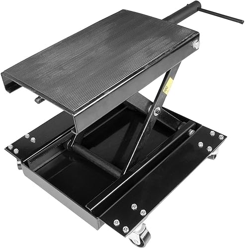 Stark USA Gato central de motocicleta para motocicleta con carrito de ruedas, capacidad de 1100 libras, soporte de mesa Dolly