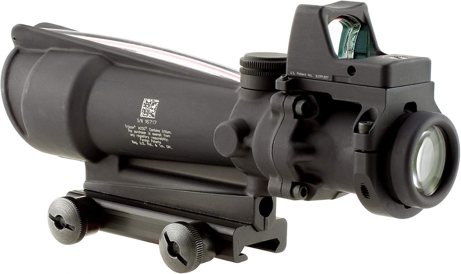 Trijicon 3.5x35mm ACOG Dual Illuminated Red Chevron .223 Reticle 3.25 MOA RMR Sight TA51 Mount Black Optics