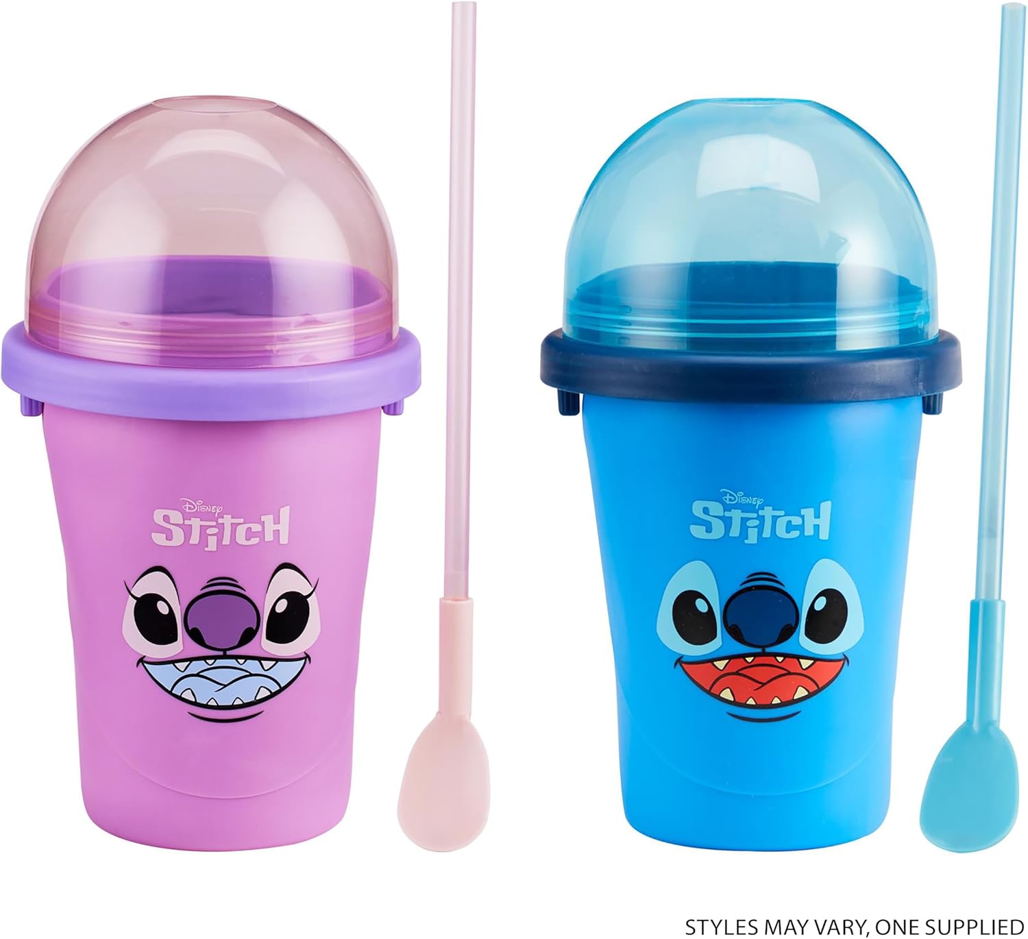 BANDAI - Chillfactor - Disney Stitch or Angel - Slush Cup with Straw - Random Model Sold Individually - Making Homemade Ice Cream - Creative Kitchen Workshop for Kids