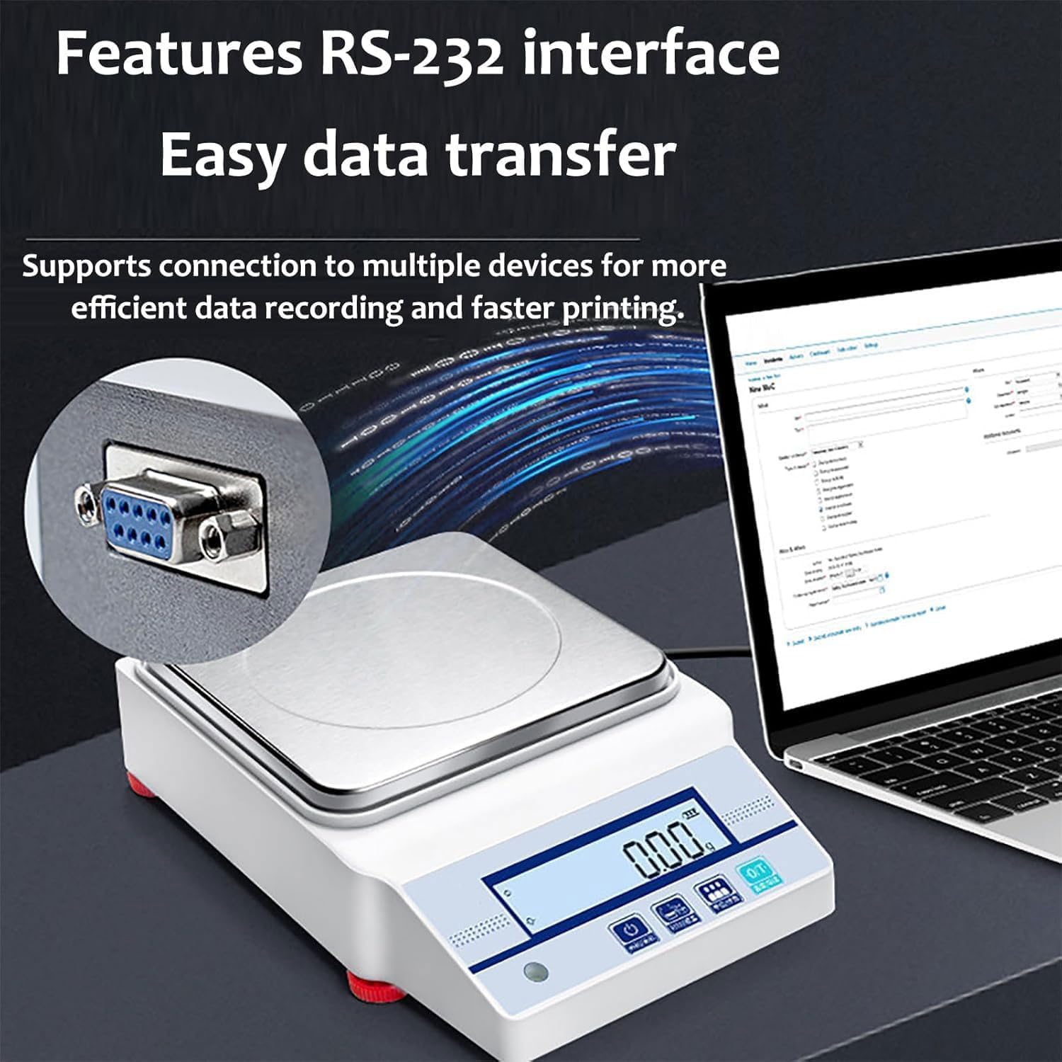 Balanza De Agua Estática Digital con Pantalla LCD, Rango Opcional De 2 Kg/5 Kg/10 Kg/15 Kg, Legibilidad De 0,1 G, Conversión De Unidades Múltiples, para Laboratorio, Industria Y Hogar