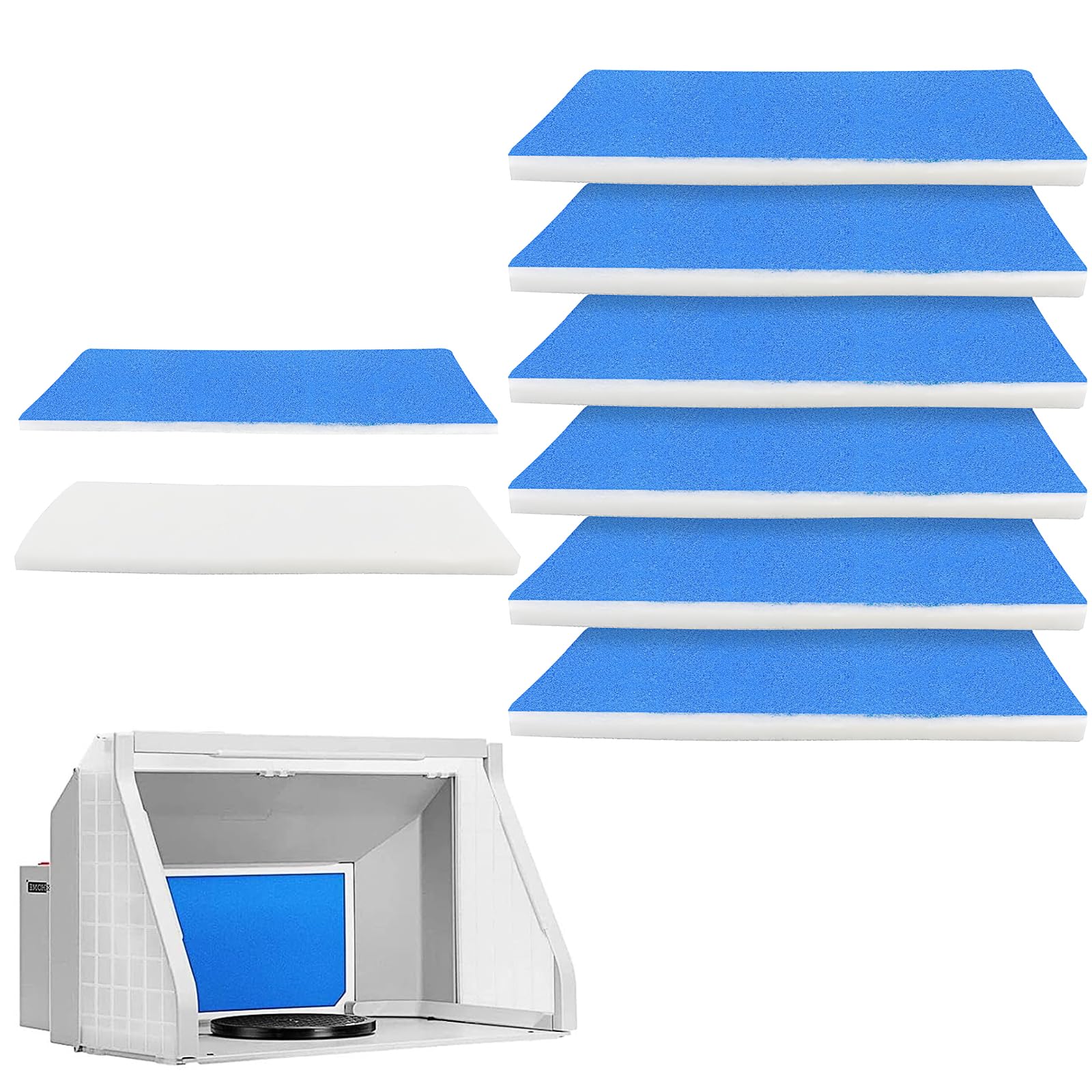 16Pcs Spray Booth Filter, Airbrush Spray Booth Filter Set,Replaceable Paint Booth Filter Pad Fits Master, Paasche, Sky Enterprise, Airhobby