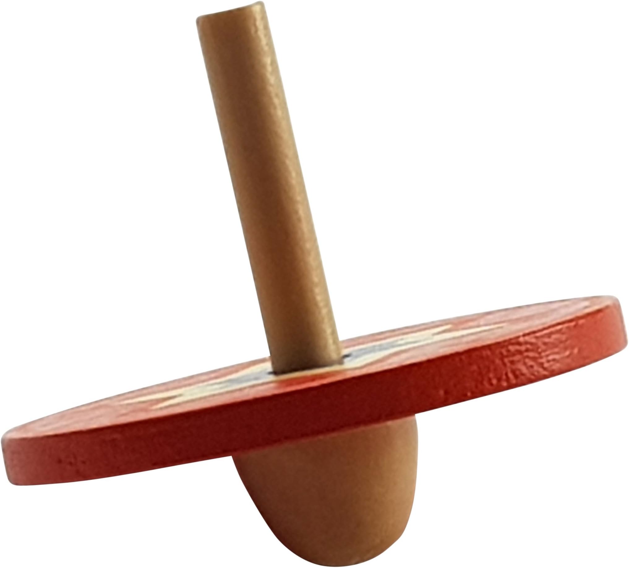 Natural Oak Star Top Wooden Wood Turning Gyro/Gyro Game – Ages 3 Years Multicoloured