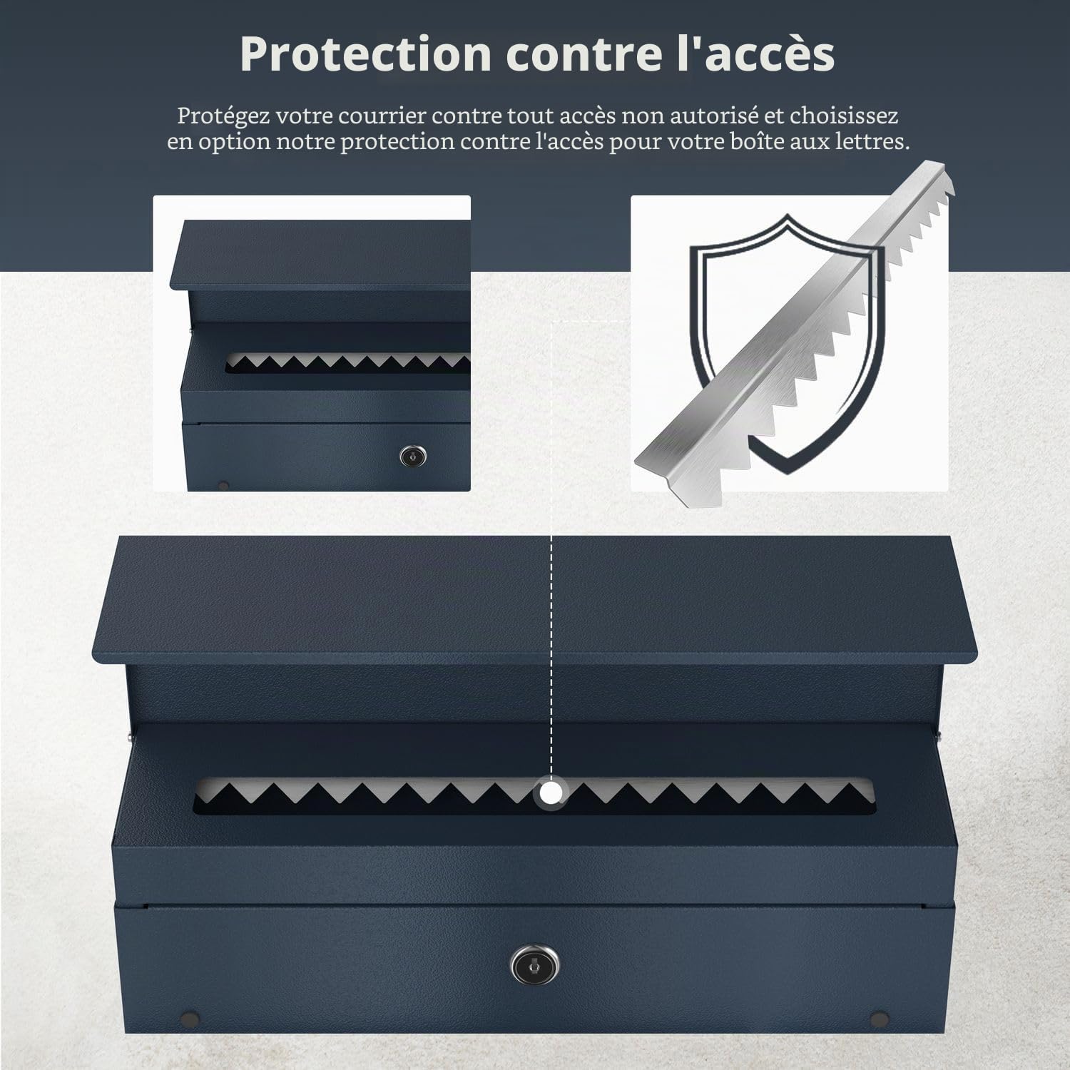 Graviers Boîte aux Lettres sur Pied Anthracite RAL 7016 - Design Robuste, Plaque personnalisée en Acier Inoxydable, résistante aux intempéries, boîte aux Lettres