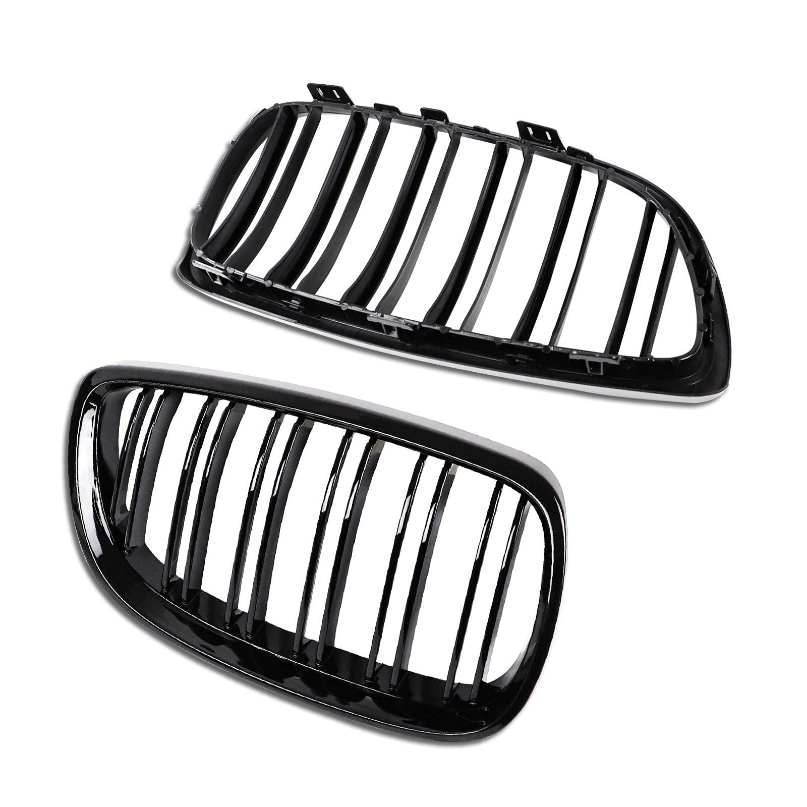 Kratka E92 E93 do BMW serii 3 E92 E93 Kidney Grill akcesoria serii 3 błyszczący czarny grill z podwójną listwą 2006 2007 2008 2009