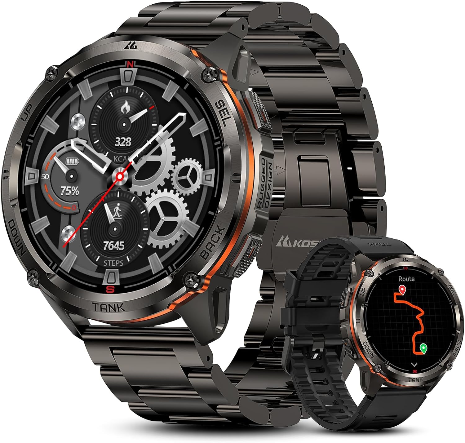 KOSPET Tank T3 Ultra 2 Rugged GPS Smart Watch for Men, 170+ Sport Modes
