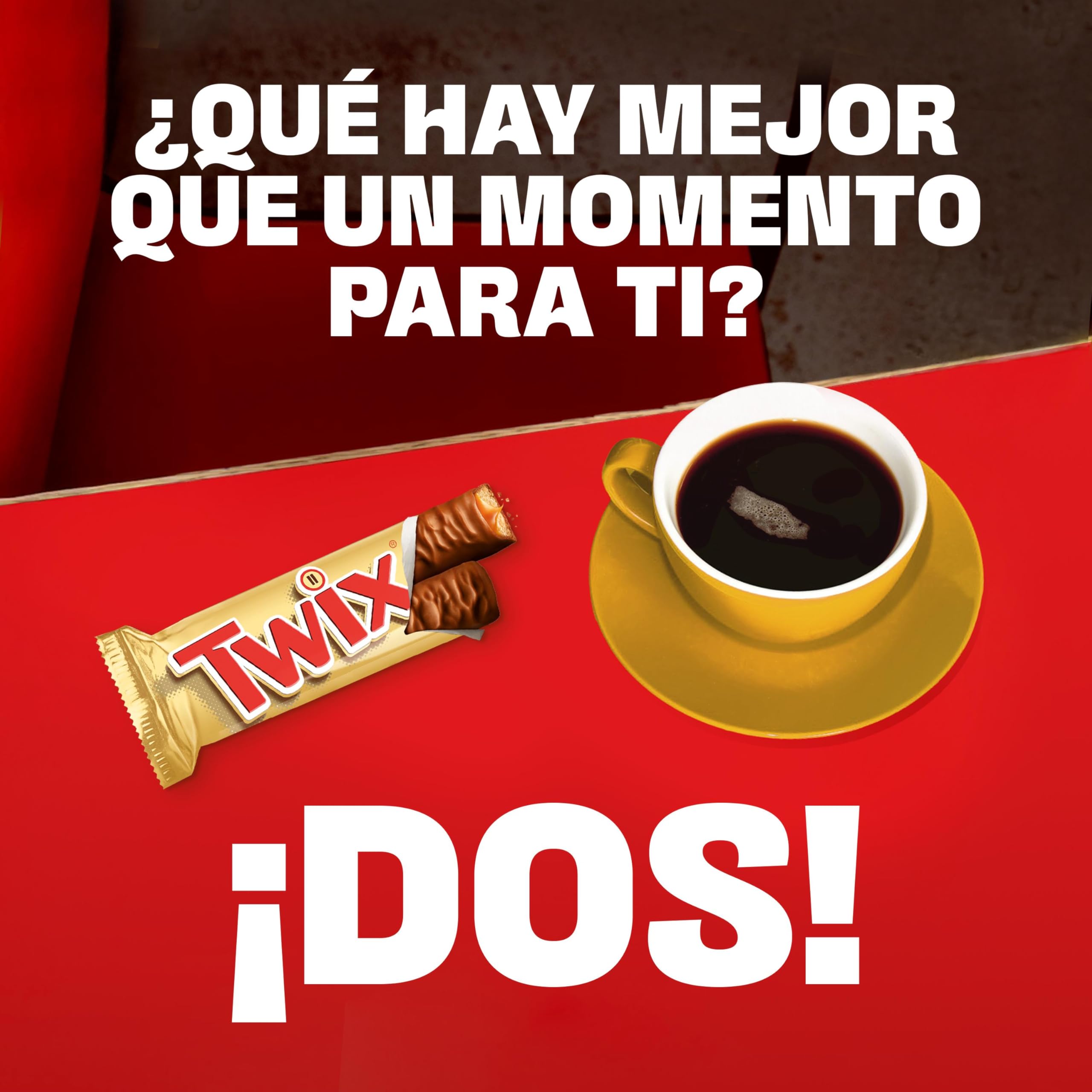 Twix Chocolatina con Galleta crujiente y suave caramelo recubiertos de chocolate con leche (25 x 50g)