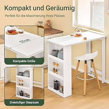 Amazon｜SoBuy バーカウンター カウンターテーブル バーテーブル 収納