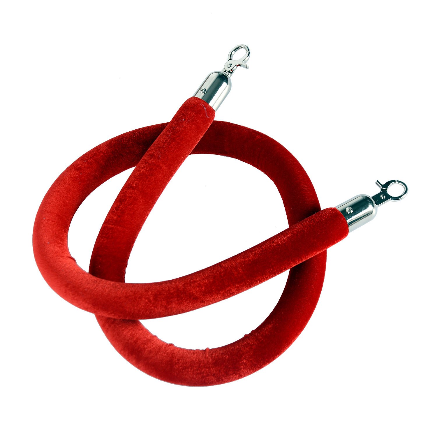 HOMCOM Outsunny Transenne Elimina Separacode Paletti di Delimitazione con Corde Rosso Acciaio Inox Ф32 x 95CM