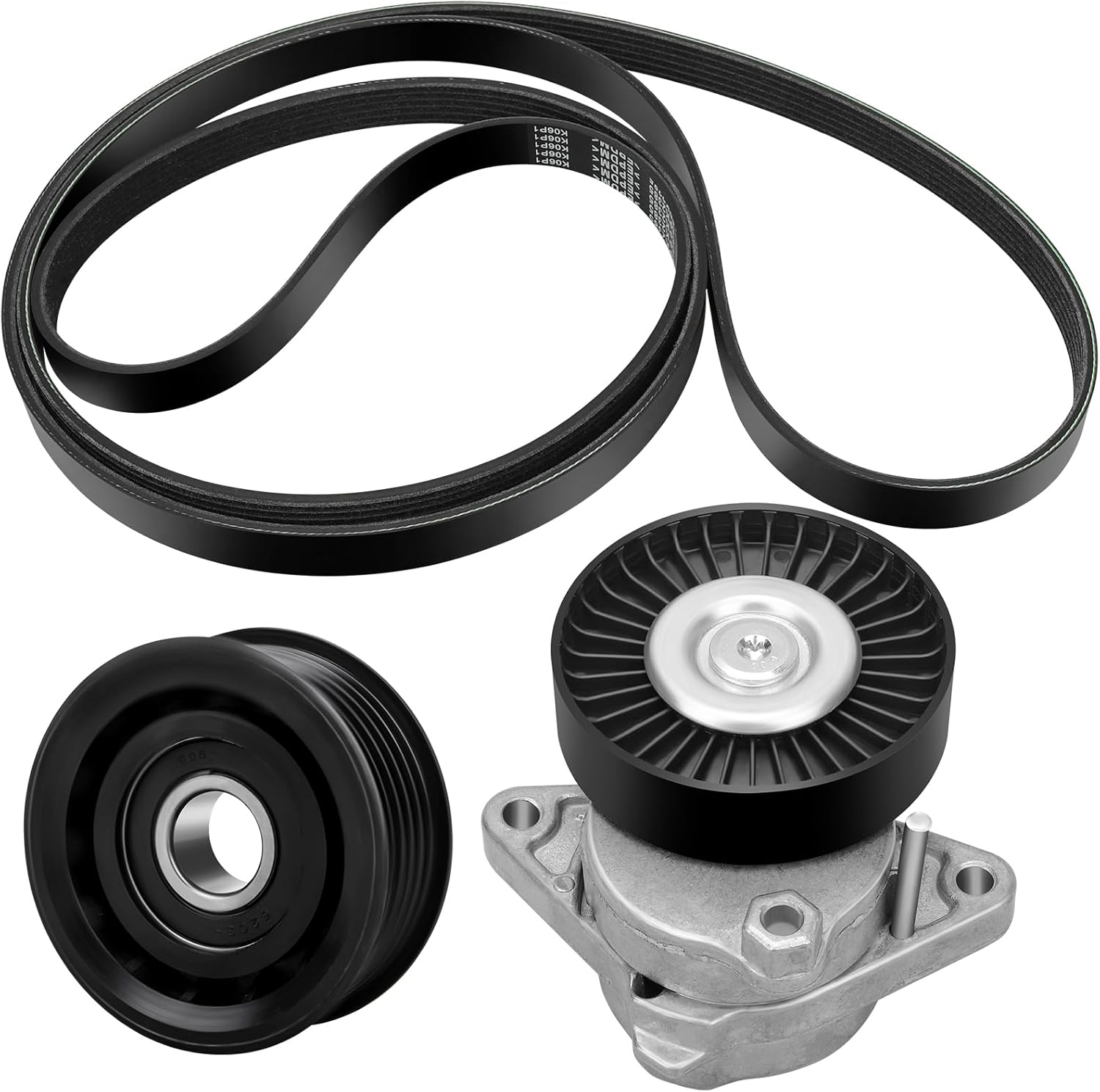 1122000970 Belt Tensioner Kit with Pulley Belt Drive Assembly Compatible for 2006-2011 Mercedes-Benz C350 R350 GL450 G550 CL550 ML350 ML550 2007 2008 Dodge Sprinter 2500 3.5L 5.5L