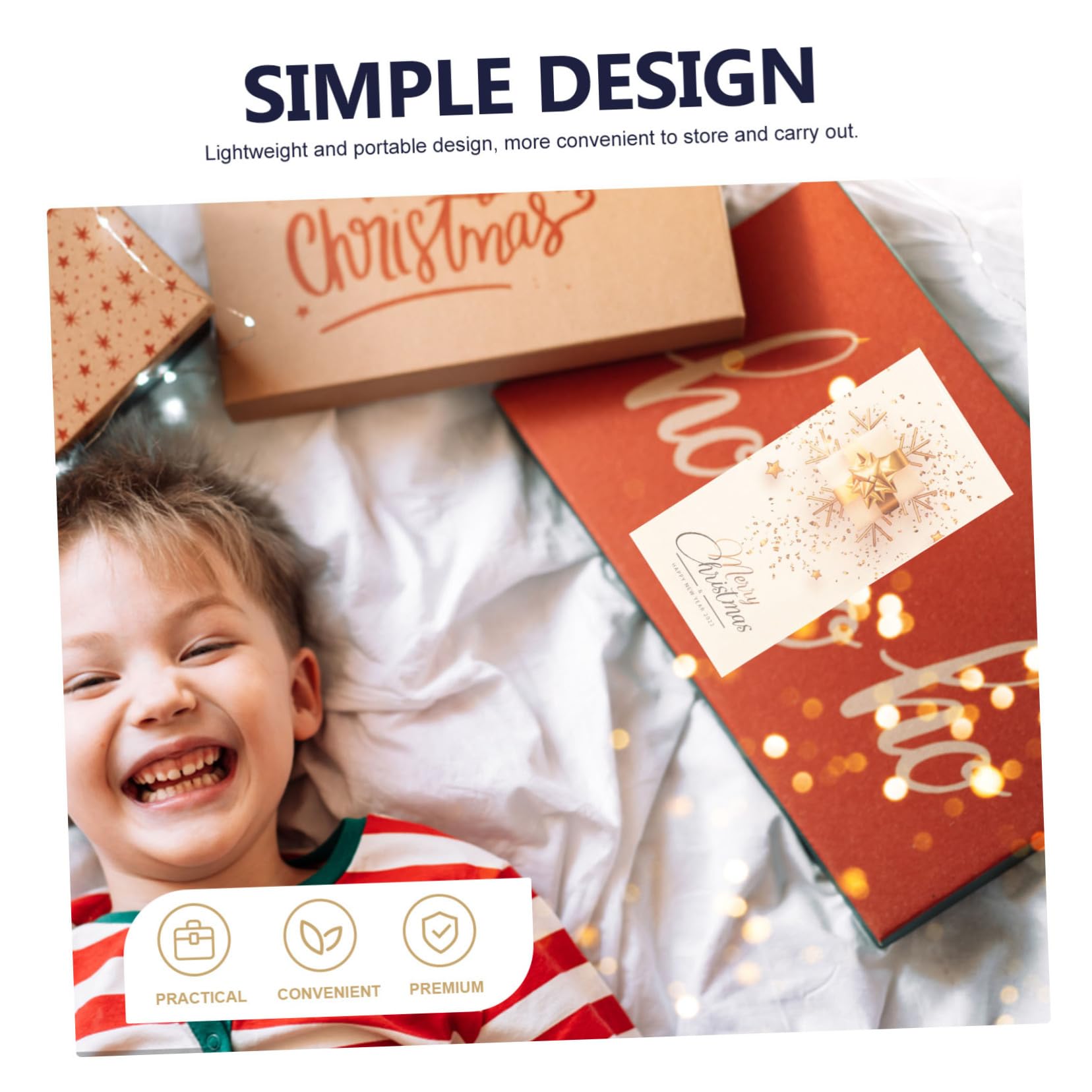 TEHAUX 250pezzi Adesivi Decorativi Natalizi Per Scatole Stickers Rettangolari Per Regali Facili Applicare Per