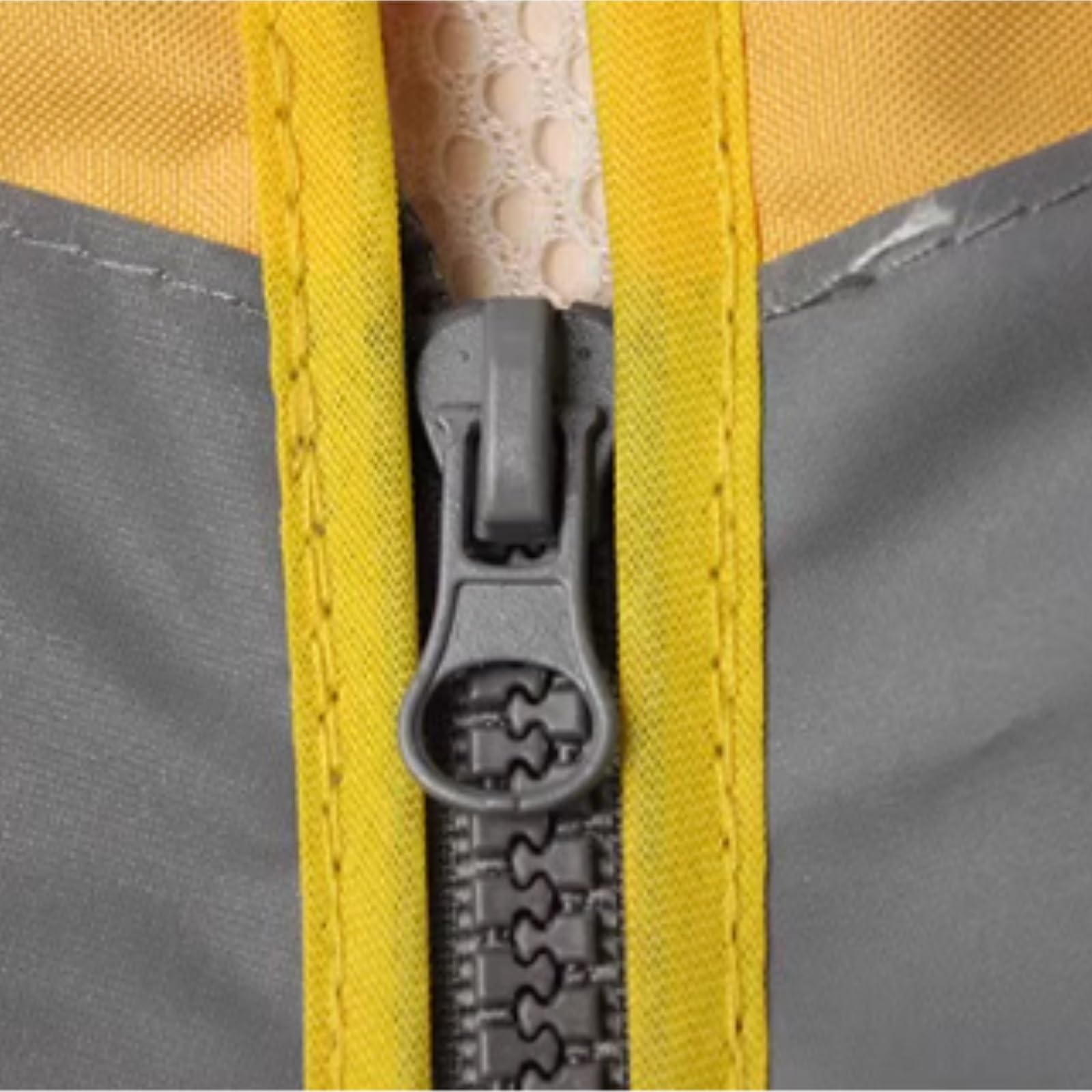 Gilet de haute visibilité, Gilet de cyclisme réfléchissant multi-poches en tissu Oxford jaune taille unique