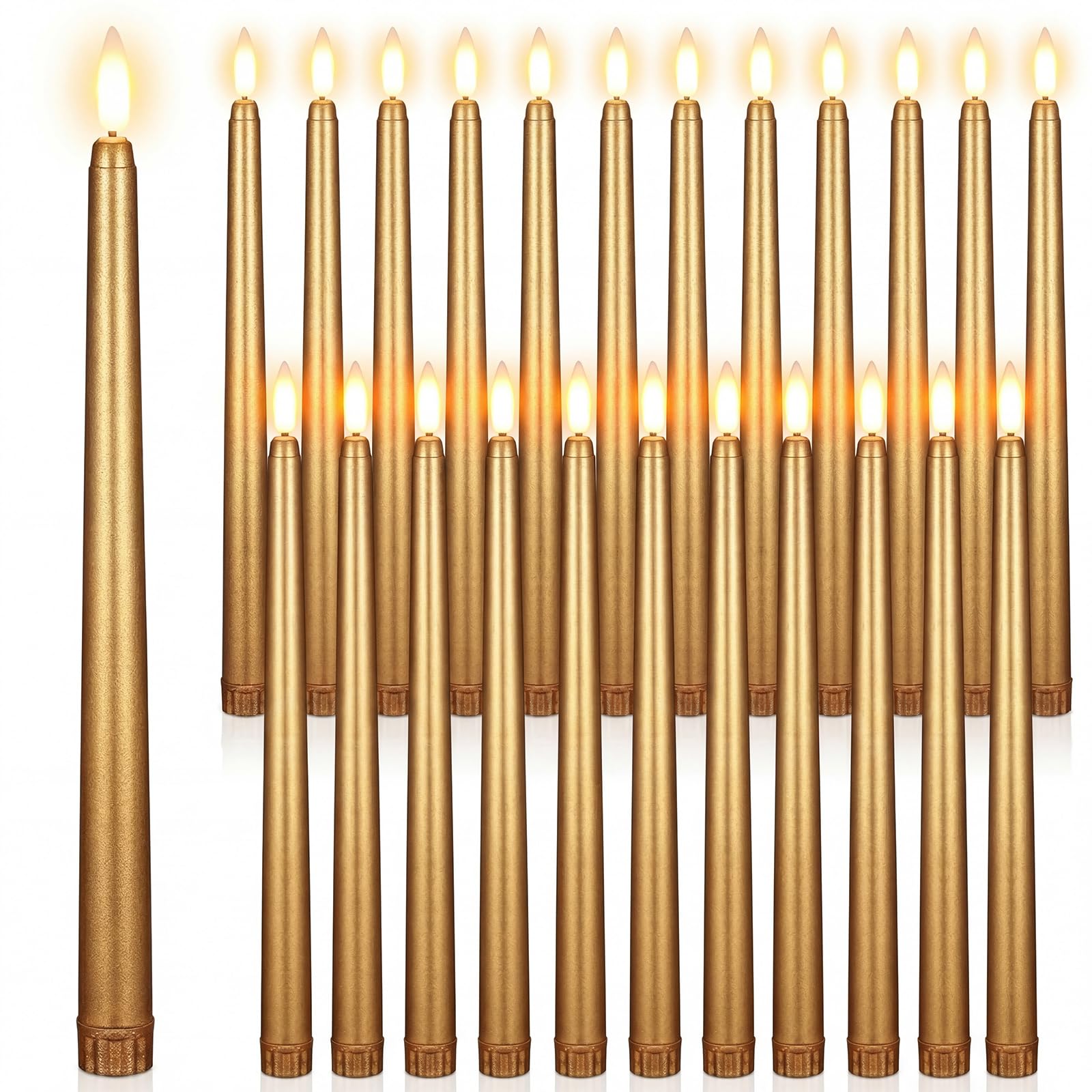 Amazon.com: Macarrie 24 Packs Flameless Taper Candles Battery