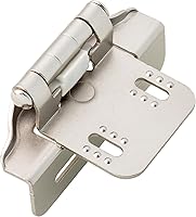 Franklin Brass 10-Pack Self-Closing Cabinet Hinges 1/4" Semi-Wrap Overlay Satin Nickel for Kitchen Doors H01911K-SN-B