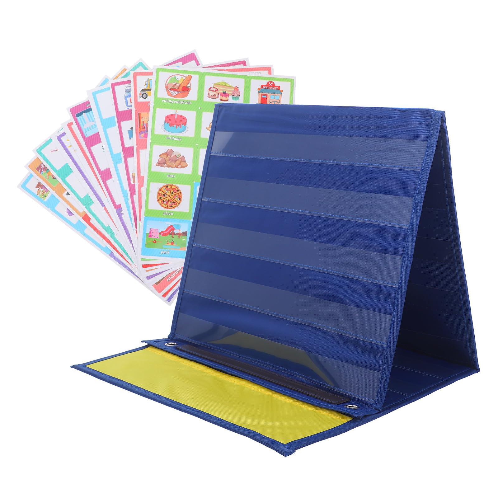 LIFKOME Cuadro de Horarios para Pequeños Visual de Poliéster Pvc Azul