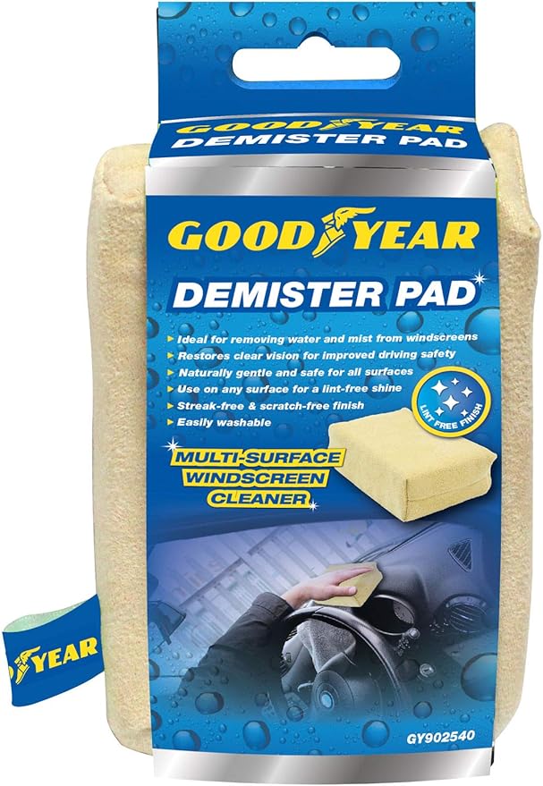 Goodyear Car Windscreen Demister Pad Micro Fibre Sponge For Mirror