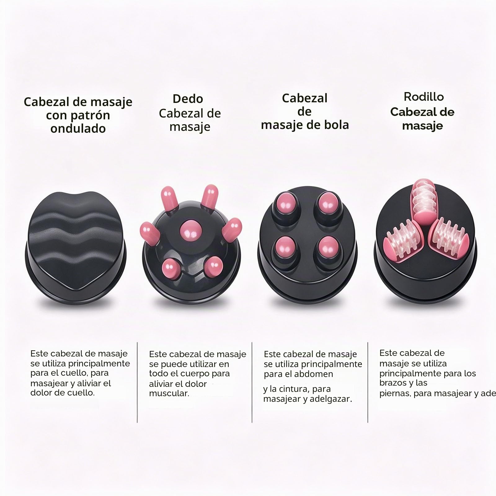 Masajeador eléctrico anticelulítico, 4 en 1,con masaje infrarrojo, Triple acción circular, Reafirmante, Anticelulitis, para cintura, Abdomen, Piernas, Nalgas