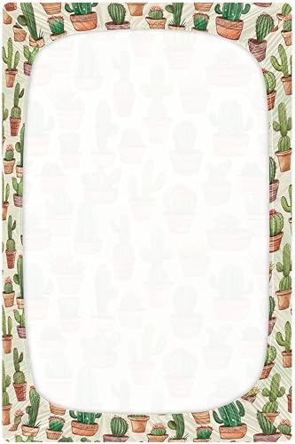 Miniatura 2 de Cactus Crib Sheets - Stretchy Fitted Crib Sheets for Boys Girls, Unisex Cozy Baby Crib Sheet 28 x 52 x 9 Inches