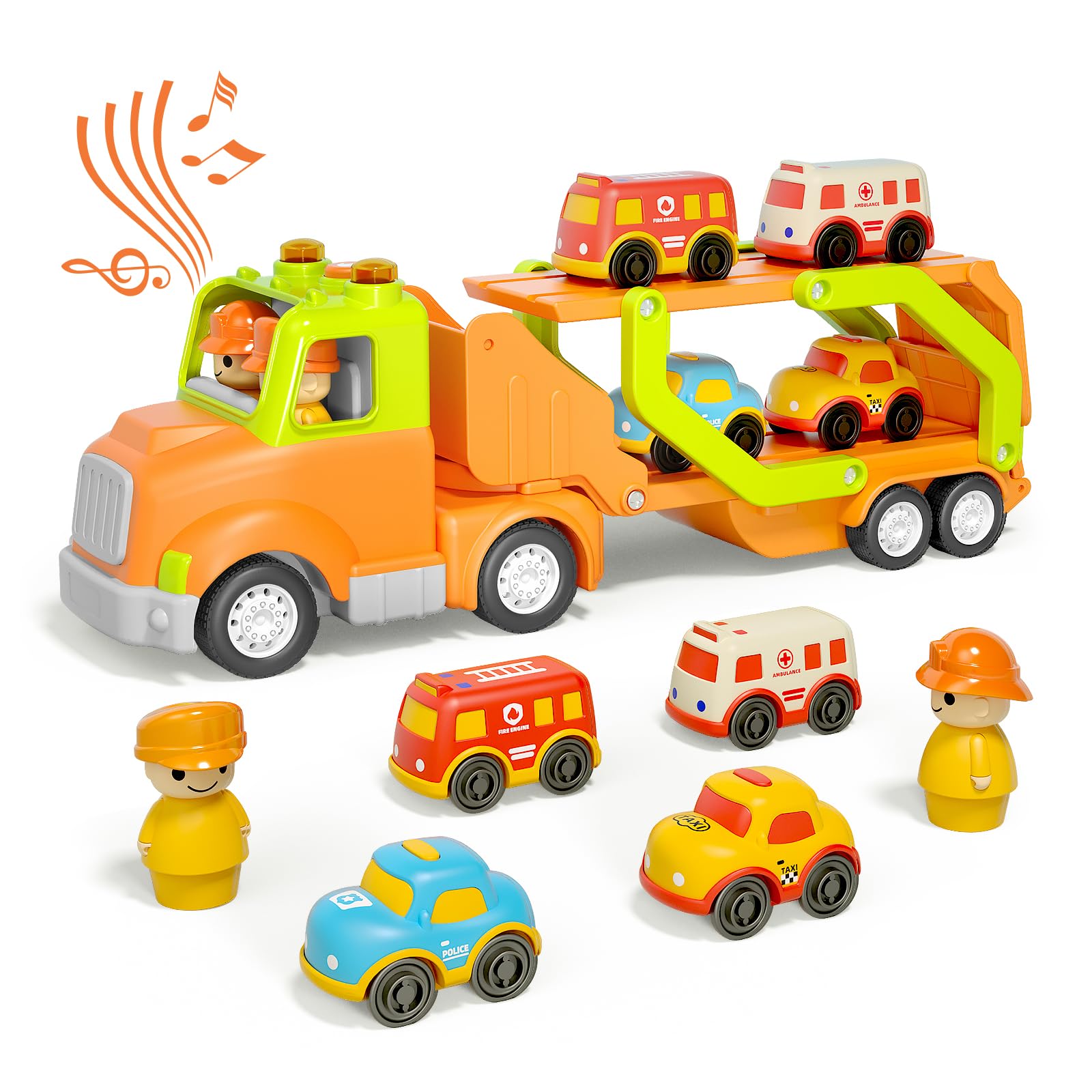 Wanborns Car Toys for 2 3 4 5 Years Old Kids, Friction Powered Kids Play Truck