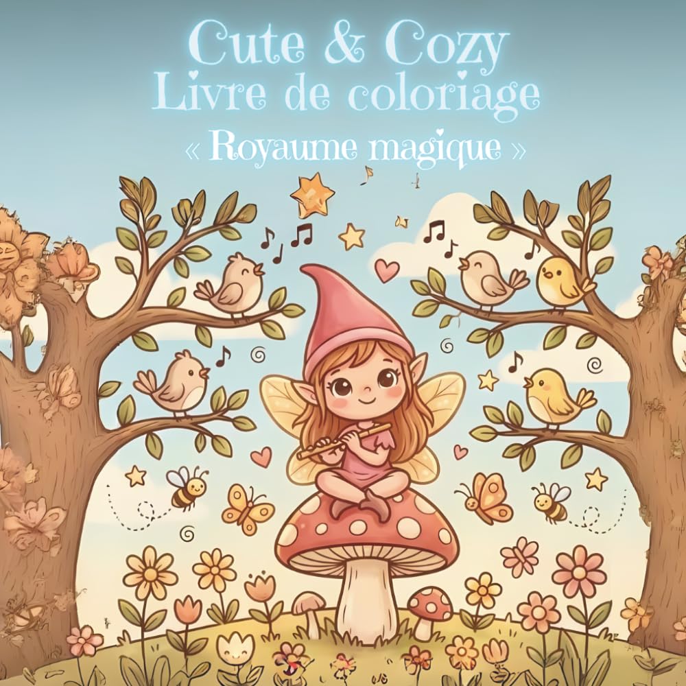 Livre de coloriage cute & cosy – Royaume magique: avec des fées, des elfes, des princesses et des licornes (Livres de Coloriage Mignons et Douillets)