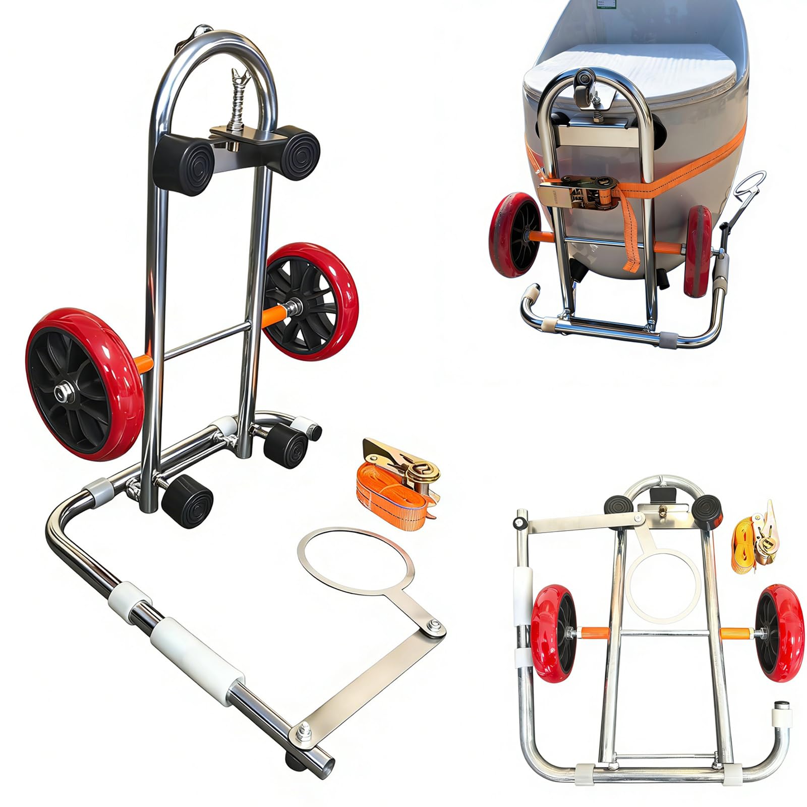Photo 1 of **MISSING A WHEEL** Toilet Installation Aid Portable Installation Jack with Foldable Cart, Easy Moving and Repairing of Installation Aid, Portable Toilet Dolly Lift, Easy Move & Positioning by Plumbers