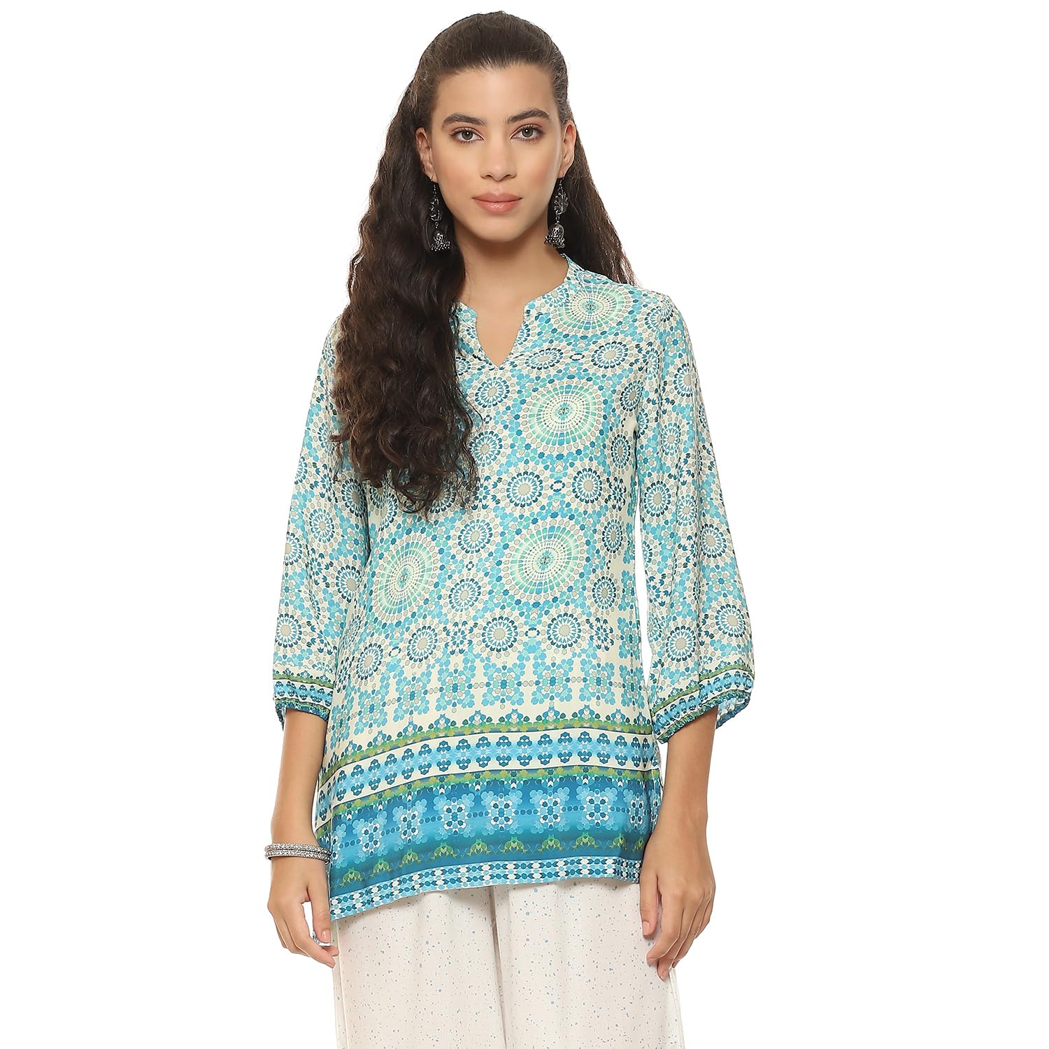 Rangriti Printed Regular Fit Women Polyester Straight Top-picture-21