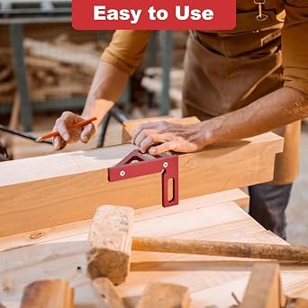 3D Multi Angle Measuring Ruler, Carpenter Square High Precision Square Woodworking Square Tool Measuring with Angle Position Pin for Engineer Carpenter (Metre)