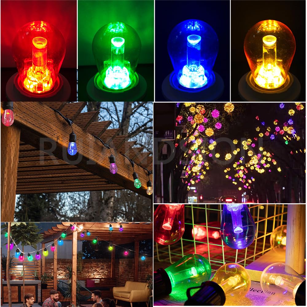 Ruiandsion Surtido de colores E27 G45, 220 V, 12 unidades, 4 colores