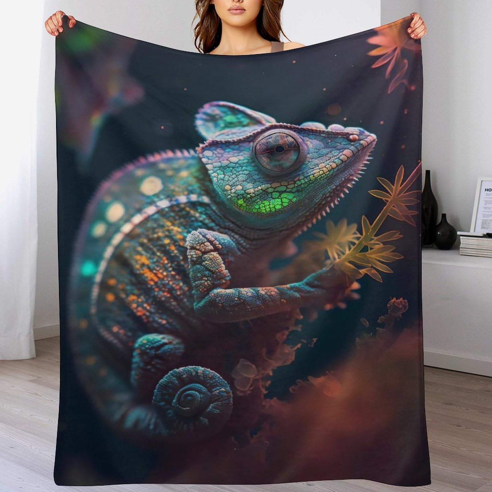 Couverture chaude flannel 180x200 contre les frissons sur le canapé