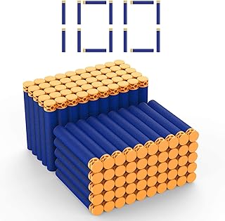 DEWEL 7.2cm Refill Foam Darts, 100pcs Blue Dart Refill Foam Bullets for Nerf N-strike Elite Series, Toy Guns Bullets Darts Refill Compatible with All Elite Blasters, Outdoor Games Sports