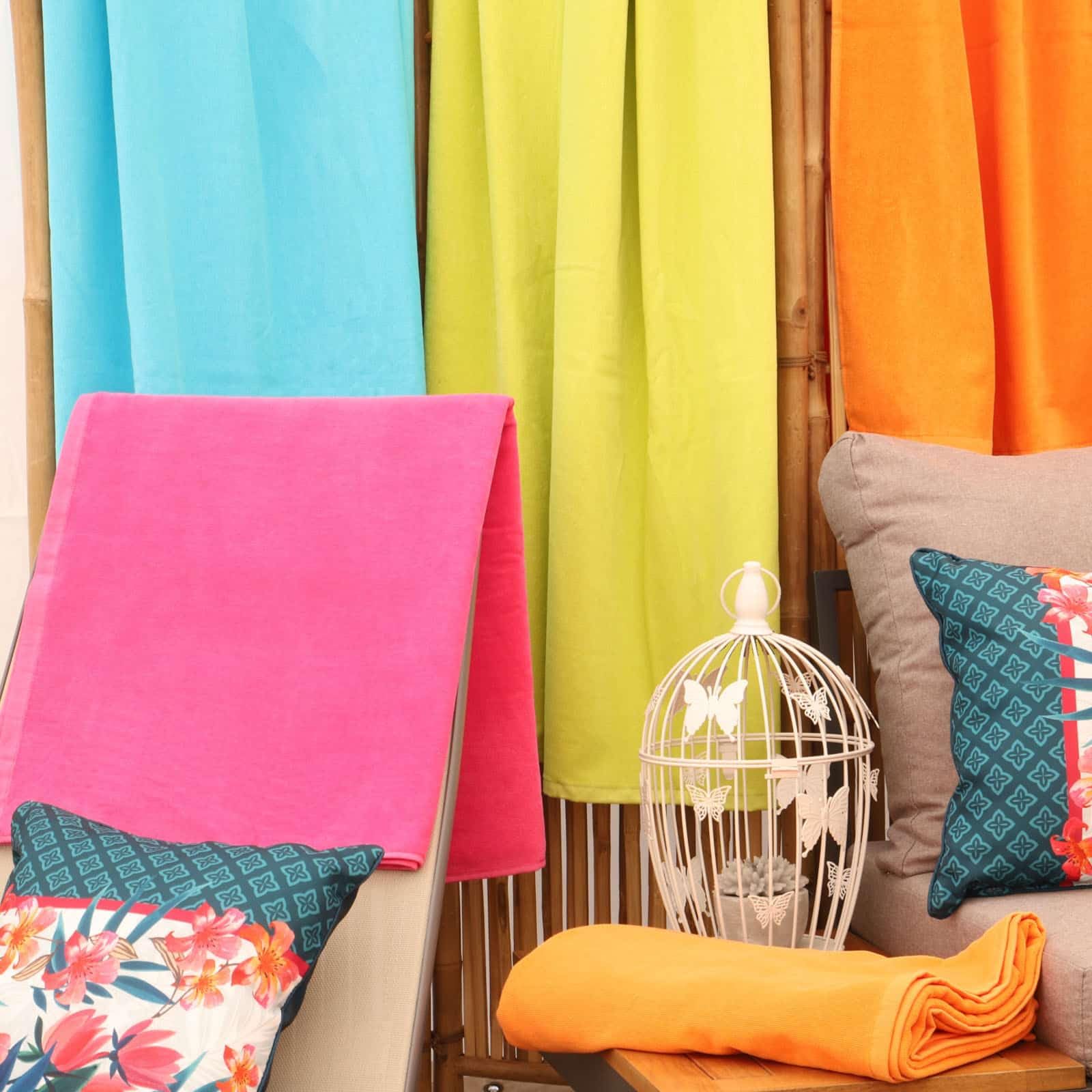 Drap de Plage Unis Coton Sun - Rose - 100x180