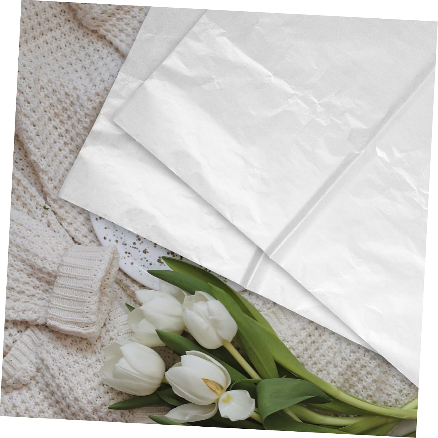 HOMSFOU 20sheets Pearlescent Tissue Paper for Bouquets and Ultra-Thin Wrapping for Cakes Elegant Floral Arrangements and Seasonal Celebrations