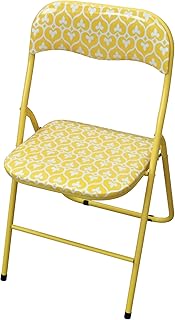 Galileo Casa Silla Plegable Mandala Mandala, Asiento de PVC, Amarillo