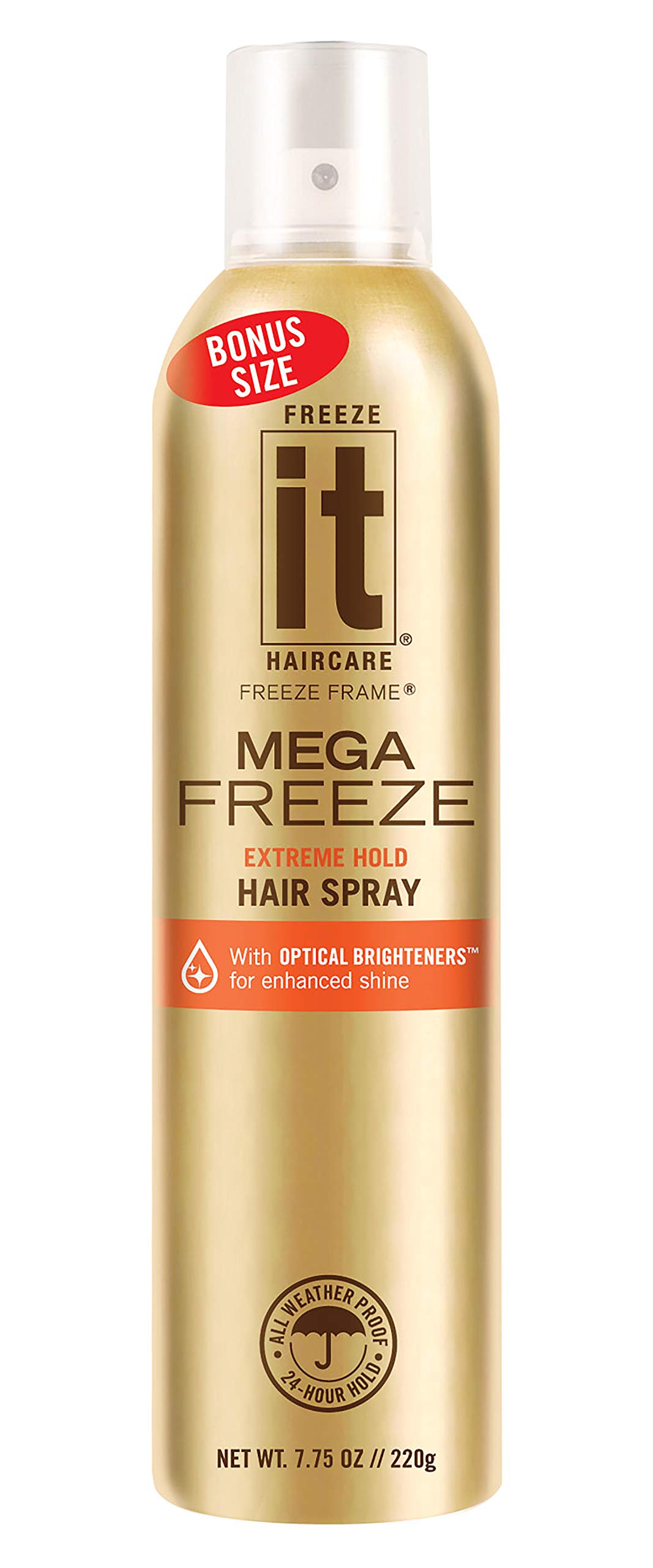 Amazon.com : IT Haircare MEGA Freeze Extreme Hold Hair Spray | 7.75 Oz ...