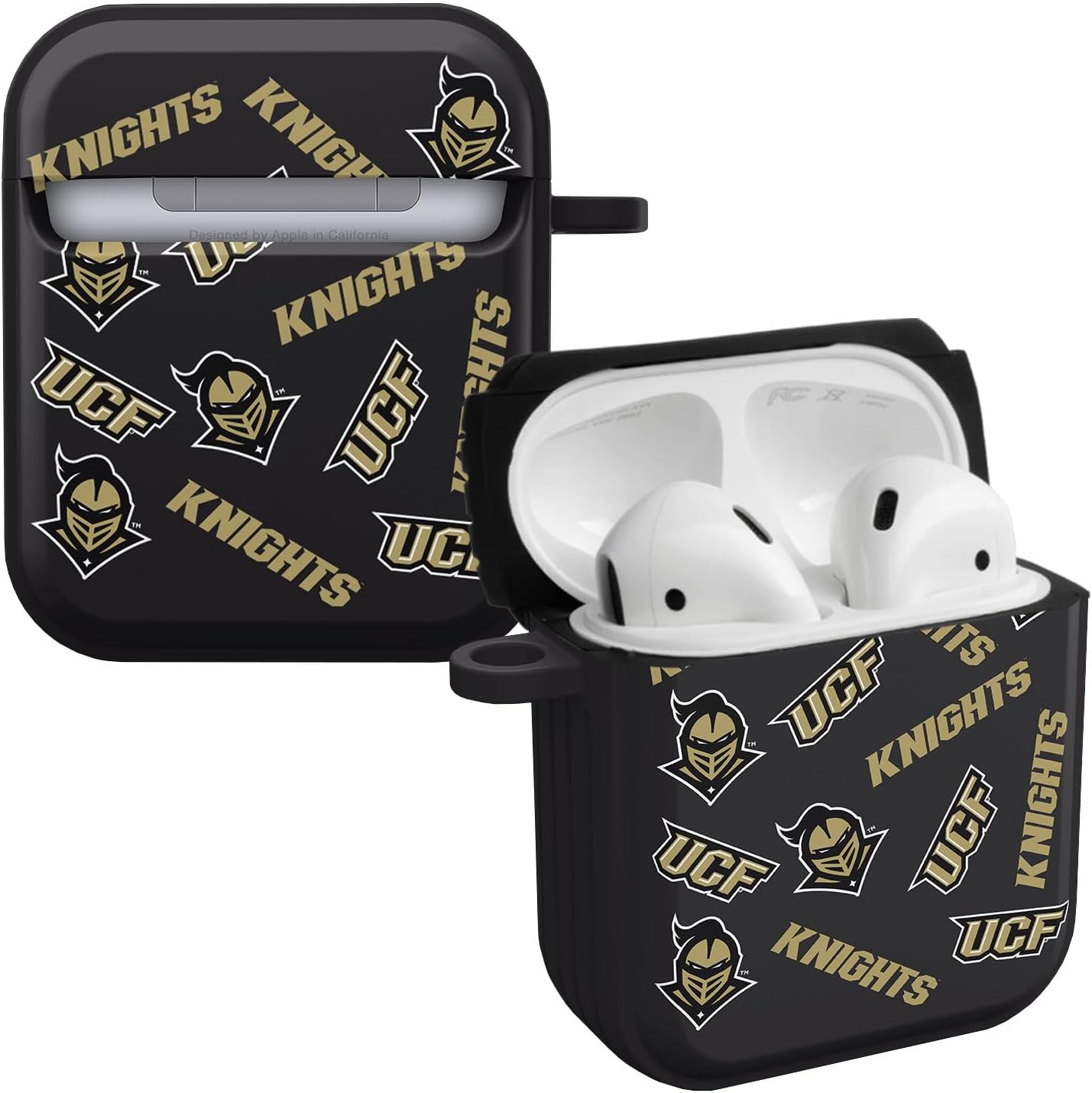 Affinity Bands Central Florida Knights HDX Case Cover Compatible with Apple AirPods Pro 1 & 2 (Paint Stripe)